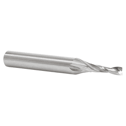 1/8" Dia x 1/2" Solid Carbide CNC Spiral Double 'O' Flute, Plastic Cutting, 1/4" Shank, 2" Long Up-Cut Router Bit Alt 3 - Image