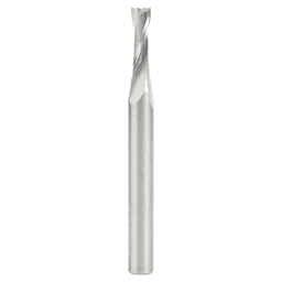 3/16" Dia x 5/8" Solid Carbide CNC Spiral Double 'O' Flute, Plastic Cutting, 1/4" Shank, 2-1/2" Long Up-Cut Router Bit Alt 1 - Image