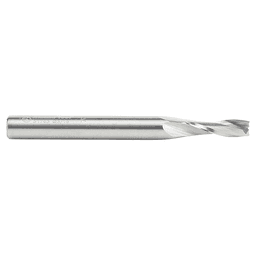 3/16" Dia x 5/8" Solid Carbide CNC Spiral Double 'O' Flute, Plastic Cutting, 1/4" Shank, 2-1/2" Long Up-Cut Router Bit Alt 2 - Image