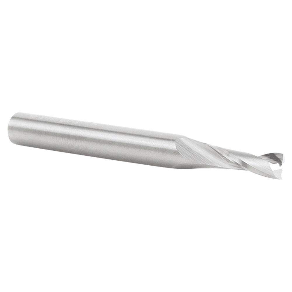 3/16" Dia x 5/8" Solid Carbide CNC Spiral Double 'O' Flute, Plastic Cutting, 1/4" Shank, 2-1/2" Long Up-Cut Router Bit Alt 3 - Image