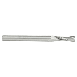 1/4" Dia x 7/8" Solid Carbide CNC Spiral Double 'O' Flute, Plastic Cutting, 1/4" Shank, 3" Long Up-Cut Router Bit Alt 2 - Image