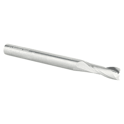 1/4" Dia x 7/8" Solid Carbide CNC Spiral Double 'O' Flute, Plastic Cutting, 1/4" Shank, 3" Long Up-Cut Router Bit Alt 3 - Image