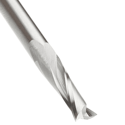 1/4" Dia x 7/8" Solid Carbide CNC Spiral Double 'O' Flute, Plastic Cutting, 1/4" Shank, 3" Long Up-Cut Router Bit Alt 5 - Image
