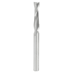 1/4" Dia x 1-1/4" Solid Carbide CNC Spiral Double 'O' Flute, Plastic Cutting, 1/4" Shank, 3" Long Up-Cut Router Bit Alt 1 - Image