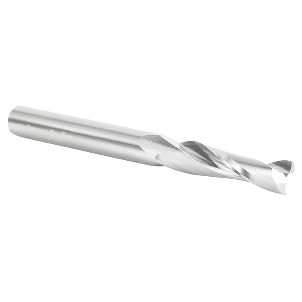 1/4" Dia x 1-1/4" Solid Carbide CNC Spiral Double 'O' Flute, Plastic Cutting, 1/4" Shank, 3" Long Up-Cut Router Bit Alt 3 - Image