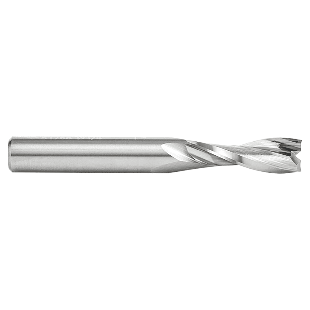 1/4" Dia x 3/4" Solid Carbide CNC Spiral 'O' Double Flute, Plastic Cutting, 1/4" Shank, 2" Long Up-Cut Router Bit Alt 2 - Image