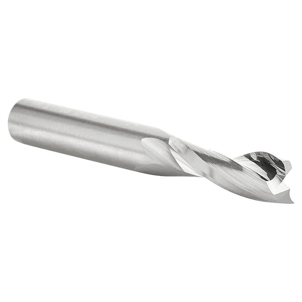 1/4" Dia x 3/4" Solid Carbide CNC Spiral 'O' Double Flute, Plastic Cutting, 1/4" Shank, 2" Long Up-Cut Router Bit Alt 3 - Image