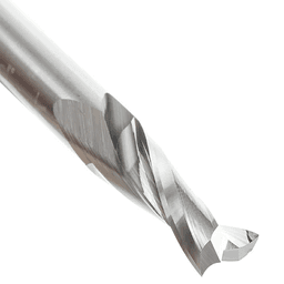 1/4" Dia x 3/4" Solid Carbide CNC Spiral 'O' Double Flute, Plastic Cutting, 1/4" Shank, 2" Long Up-Cut Router Bit Alt 4 - Image