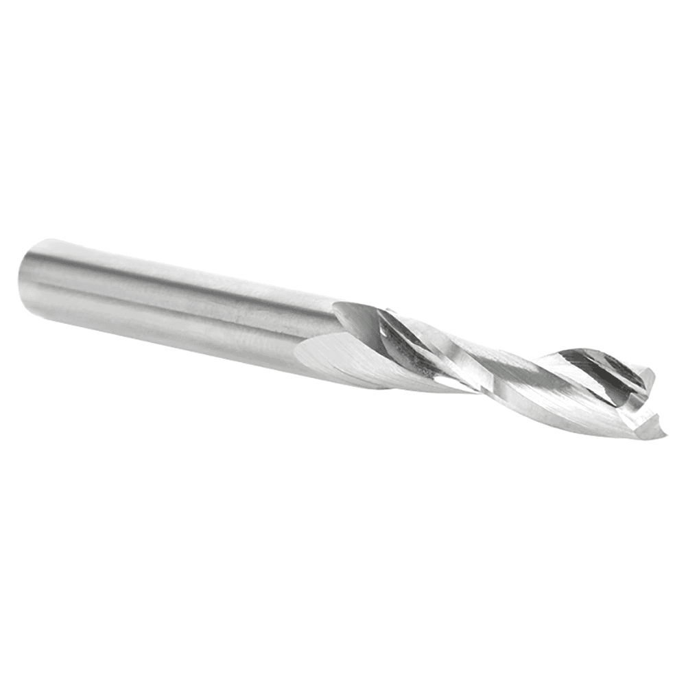 1/4" Dia x 1" Solid Carbide CNC Spiral 'O' Double Flute, Plastic Cutting, 1/4" Shank, 2-1/2" Long Up-Cut Router Bit Alt 3 - Image
