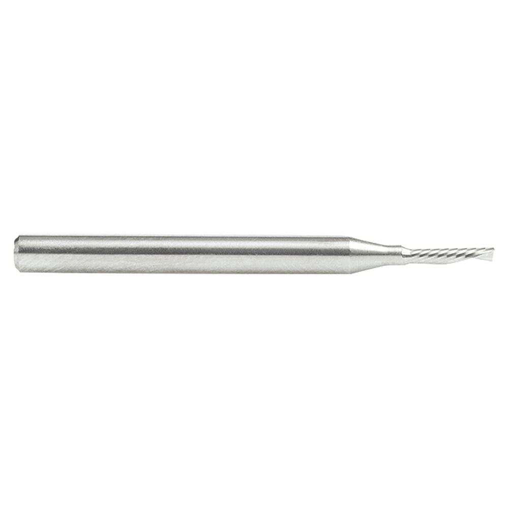 1/16" x 1-1/2" x 1/4" Down-Cut 'O' Aluminum Cutting CNC Spiral Router Bit, 1-Flute, 1/8" shank Alt 2 - Image