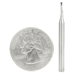 1/16" x 1-1/2" x 1/4" Down-Cut 'O' Aluminum Cutting CNC Spiral Router Bit, 1-Flute, 1/8" shank Main - Image