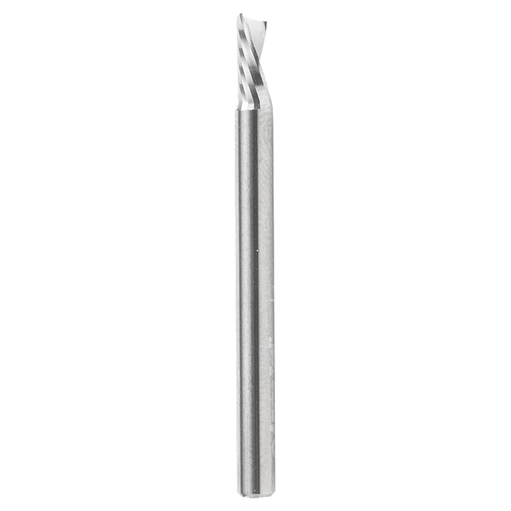 1/8" Dia x 1/4" Solid Carbide CNC Spiral 'O' Single Flute, Aluminum Cutting, 1/8" Shank, Down-Cut Alt 1 - Image