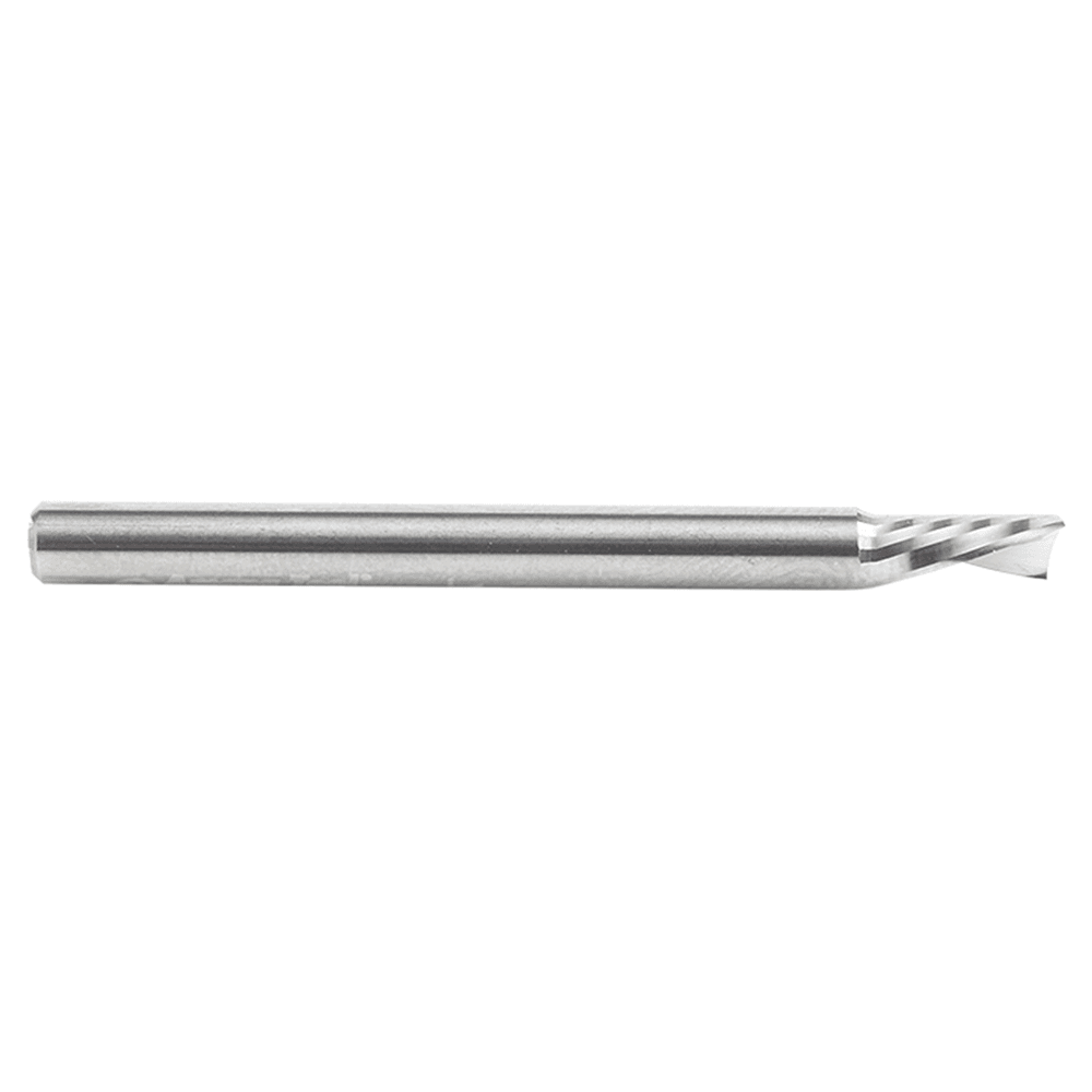 1/8" Dia x 1/4" Solid Carbide CNC Spiral 'O' Single Flute, Aluminum Cutting, 1/8" Shank, Down-Cut Alt 2 - Image