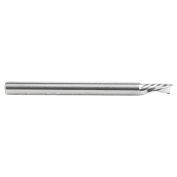 1/8" Dia x 1/4" Solid Carbide CNC Spiral 'O' Single Flute, Aluminum Cutting, 1/8" Shank, Down-Cut Alt 2 - Image