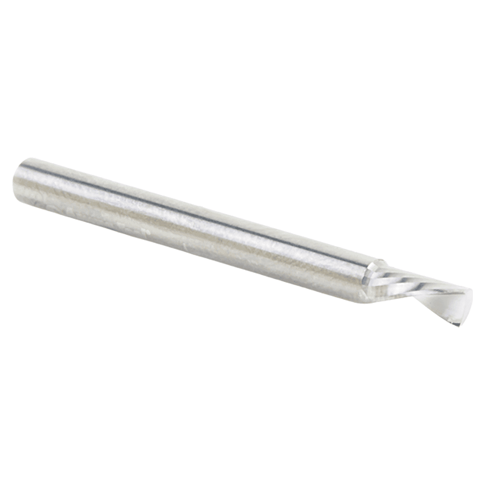 1/8" Dia x 1/4" Solid Carbide CNC Spiral 'O' Single Flute, Aluminum Cutting, 1/8" Shank, Down-Cut Alt 3 - Image