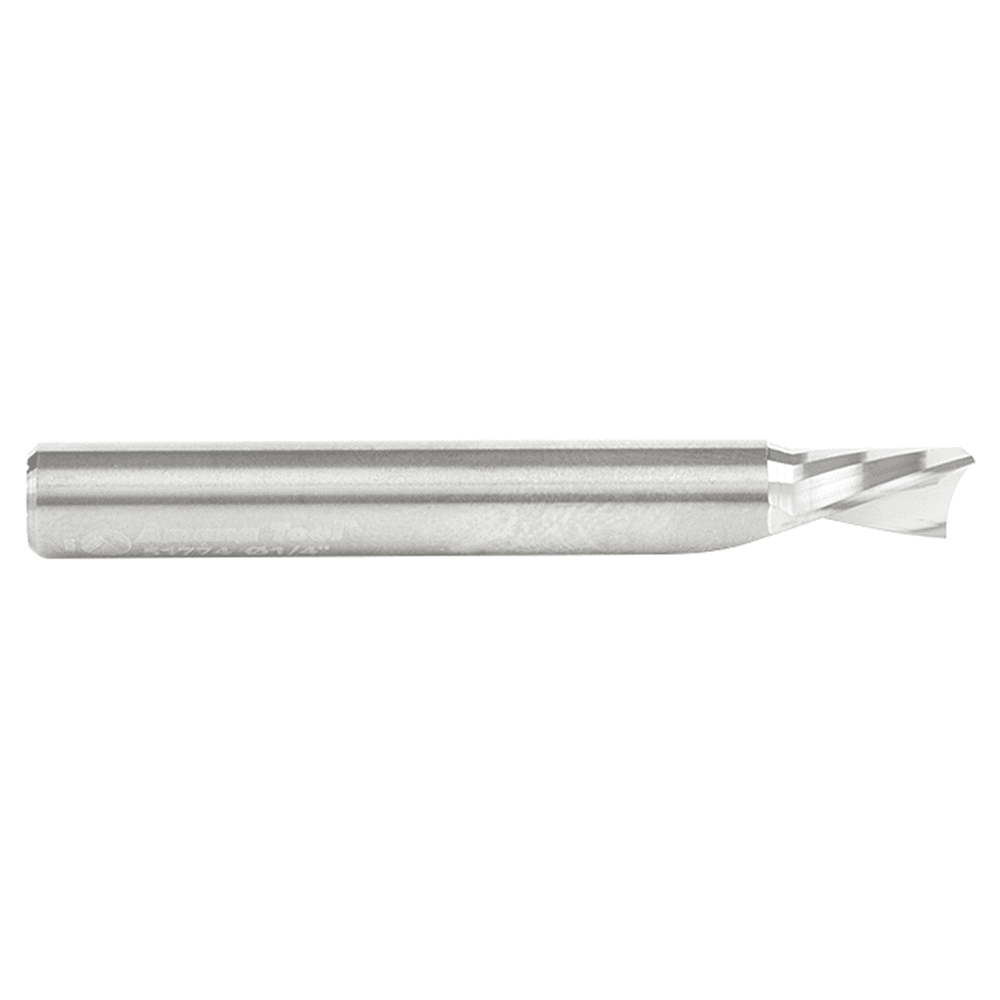 1/4" Dia x 3/8" Solid Carbide CNC Spiral 'O' Single Flute, Aluminum Cutting, 1/4" Shank, Down-Cut Alt 2 - Image