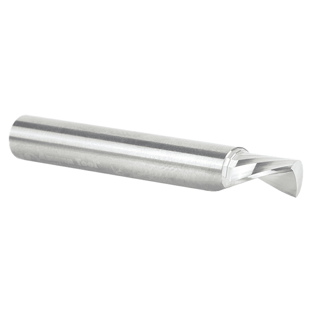 1/4" Dia x 3/8" Solid Carbide CNC Spiral 'O' Single Flute, Aluminum Cutting, 1/4" Shank, Down-Cut Alt 3 - Image