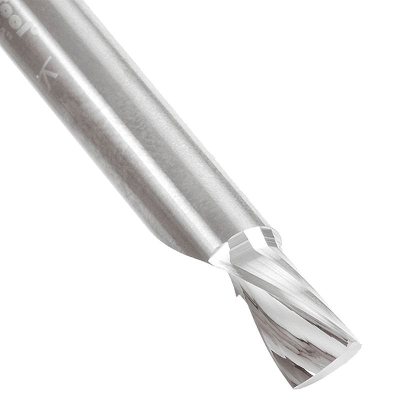 1/4" Dia x 3/8" Solid Carbide CNC Spiral 'O' Single Flute, Aluminum Cutting, 1/4" Shank, Down-Cut Alt 4 - Image