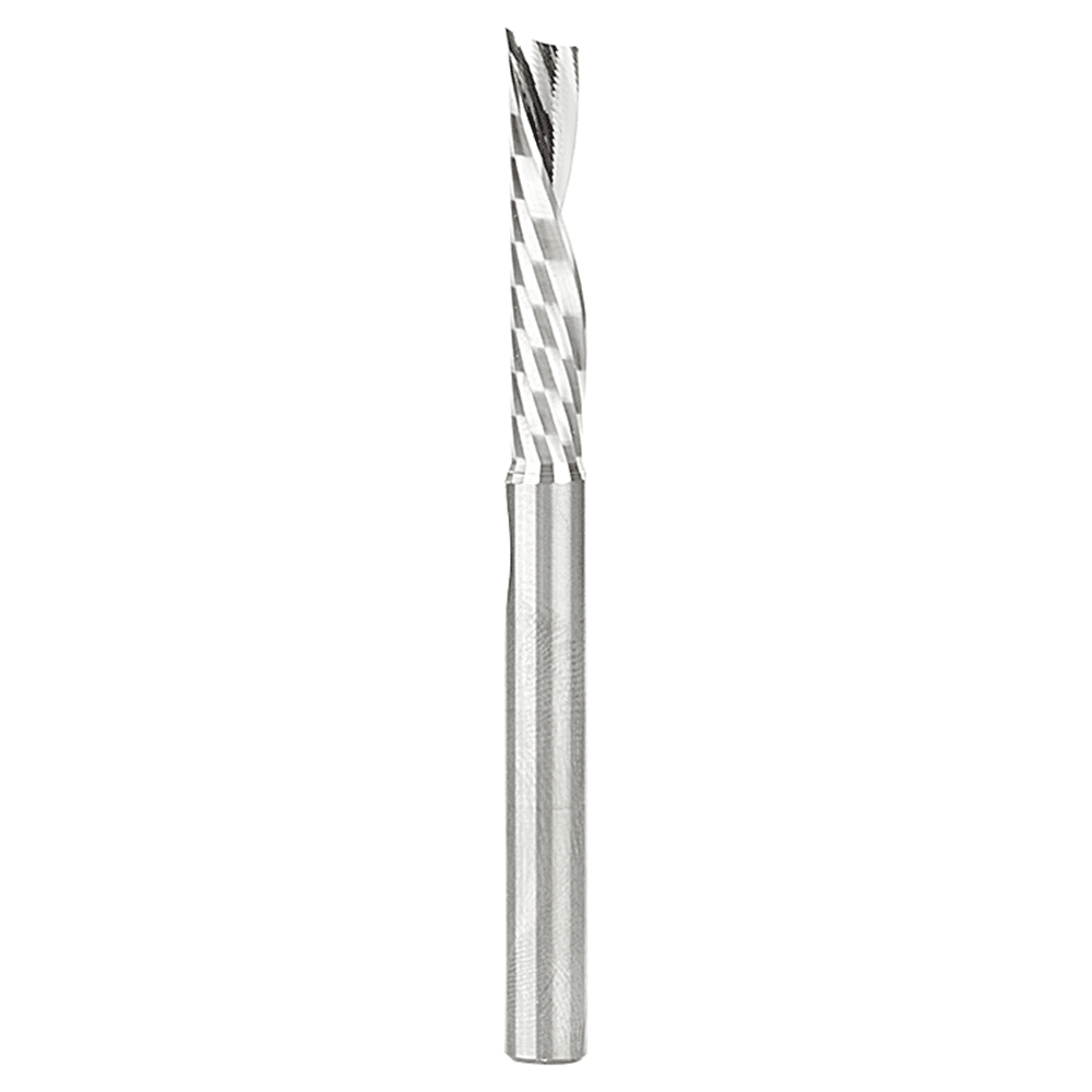 1/4" Dia x 1-1/4" Solid Carbide CNC Spiral 'O' Single Flute, Aluminum Cutting, 1/4" Shank, Down-Cut Alt 1 - Image