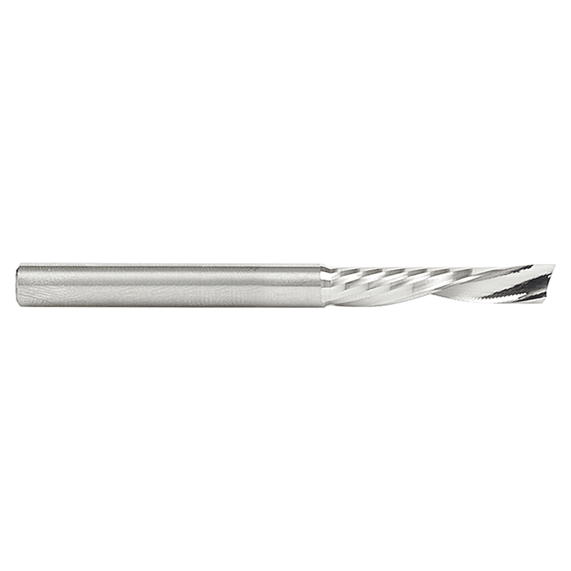 1/4" Dia x 1-1/4" Solid Carbide CNC Spiral 'O' Single Flute, Aluminum Cutting, 1/4" Shank, Down-Cut Alt 2 - Image