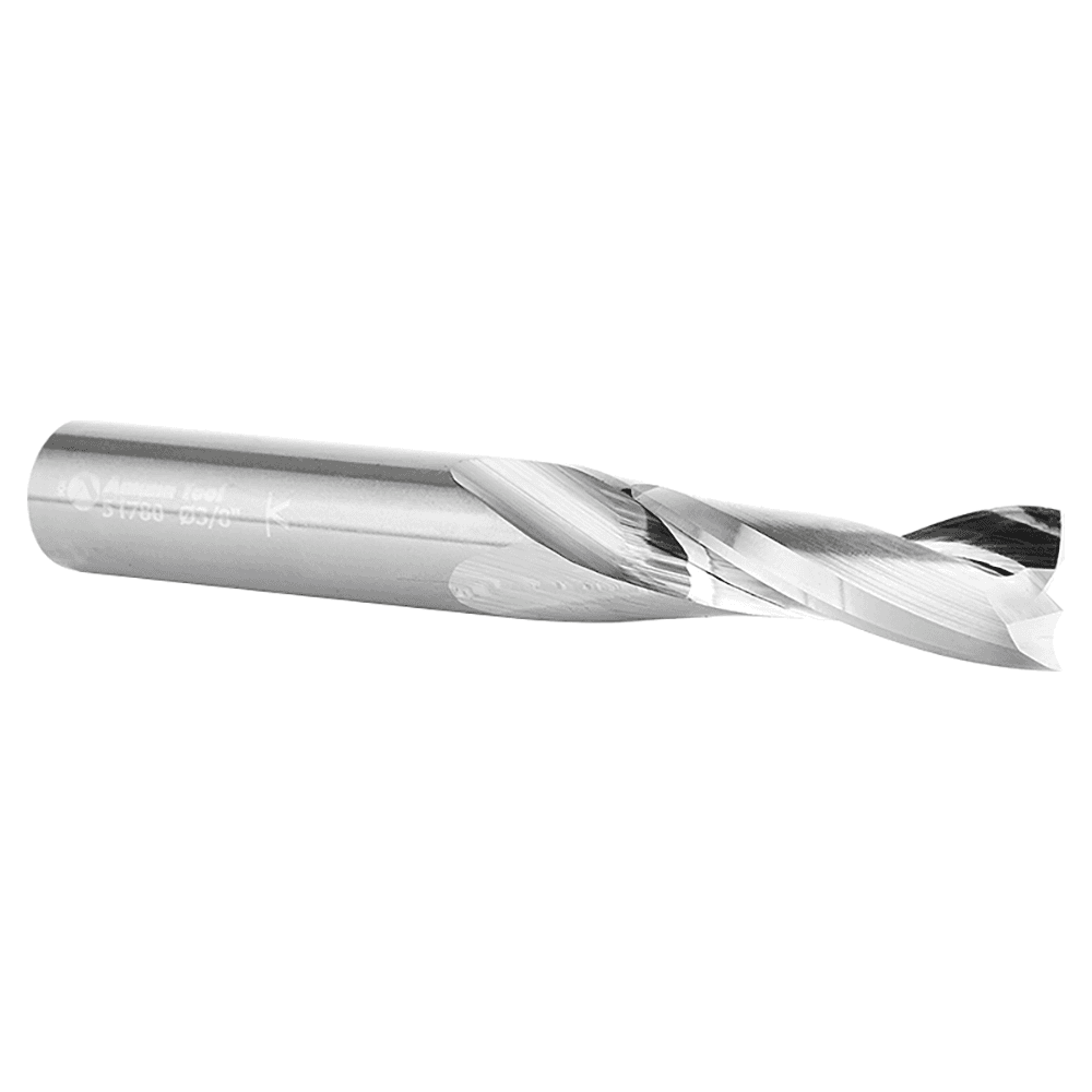 3/8" Dia x 1-1/8" Solid Carbide CNC Spiral 'O' Double Flute, Plastic Cutting, 3/8" Shank, 3" Long Up-Cut Router Bit Alt 3 - Image
