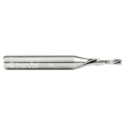 1/8" Dia x 1/2" Solid Carbide CNC Spiral 'O' Double Flute, Plastic Cutting, 1/4" Shank, 2" Long Down-Cut Router Bit Alt 2 - Image