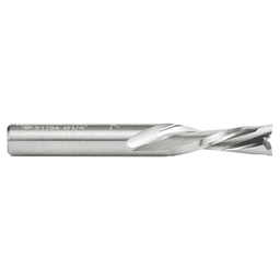 1/4" Dia x 3/4" Solid Carbide CNC Spiral 'O' Double Flute, Plastic Cutting, 1/4" Shank, 2" Long Down-Cut Router Bit Alt 2 - Image