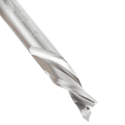 1/4" Dia x 3/4" Solid Carbide CNC Spiral 'O' Double Flute, Plastic Cutting, 1/4" Shank, 2" Long Down-Cut Router Bit Alt 4 - Image