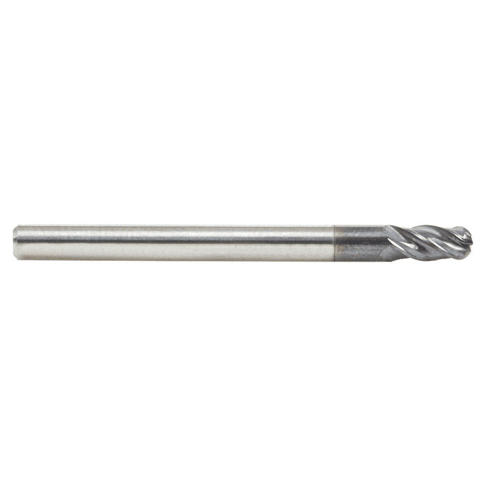 1/8" Dia x 1/4" High Performance Solid Carbide CNC Steel, Helix Spiral Ball Nose with AlTiN Coating 4-Flute, 1/8 "Shank, 1-1/2" Long Up-Cut Router Bit, /End Mill Alt 2 - Image