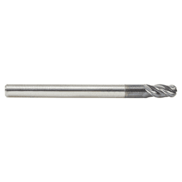 1/8" Dia x 1/4" High Performance Solid Carbide CNC Steel, Helix Spiral Ball Nose with AlTiN Coating 4-Flute, 1/8 "Shank, 1-1/2" Long Up-Cut Router Bit, /End Mill Alt 2 - Image