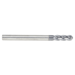 1/8" Dia x 3/8" High Performance Solid Carbide CNC Steel, Helix Spiral Ball Nose with AlTiN Coating 4-Flute, 1/8" Shank, 1-1/2" Long Up-Cut Router Bit, /End Mill Alt 2 - Image