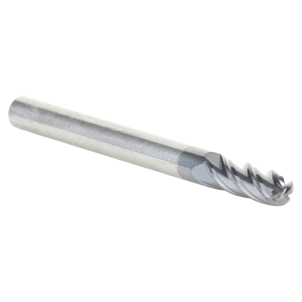 1/8" Dia x 3/8" High Performance Solid Carbide CNC Steel, Helix Spiral Ball Nose with AlTiN Coating 4-Flute, 1/8" Shank, 1-1/2" Long Up-Cut Router Bit, /End Mill Alt 3 - Image