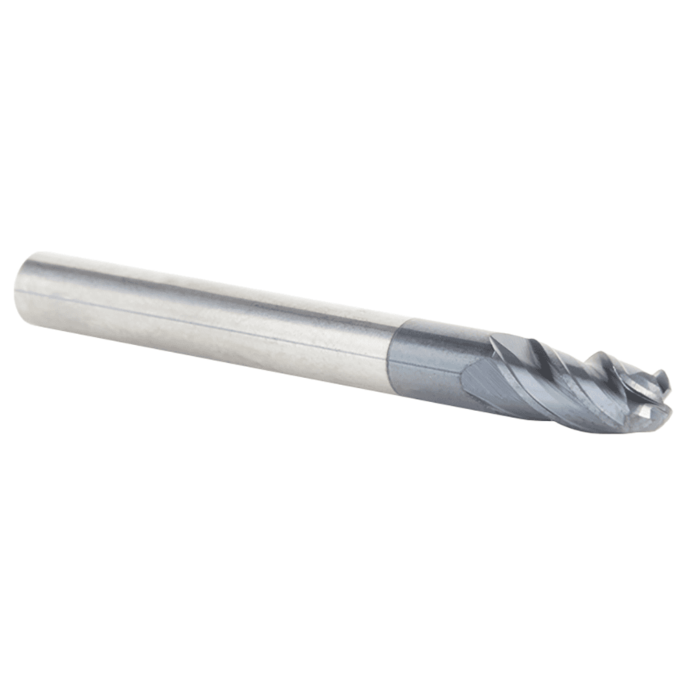3/16" Dia x 7/16" High Performance Solid Carbide CNC Steel, Helix Spiral Ball Nose with AlTiN Coating 4-Flute, 3/16" Shank, 2" Long Up-Cut Router Bit, /End Mill Alt 3 - Image