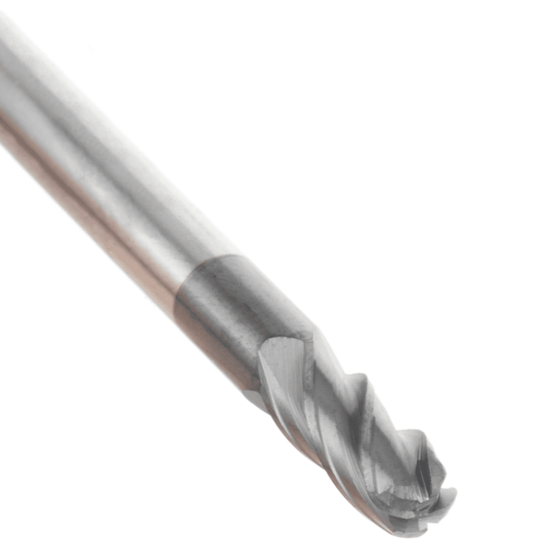 3/16" Dia x 7/16" High Performance Solid Carbide CNC Steel, Helix Spiral Ball Nose with AlTiN Coating 4-Flute, 3/16" Shank, 2" Long Up-Cut Router Bit, /End Mill Alt 5 - Image