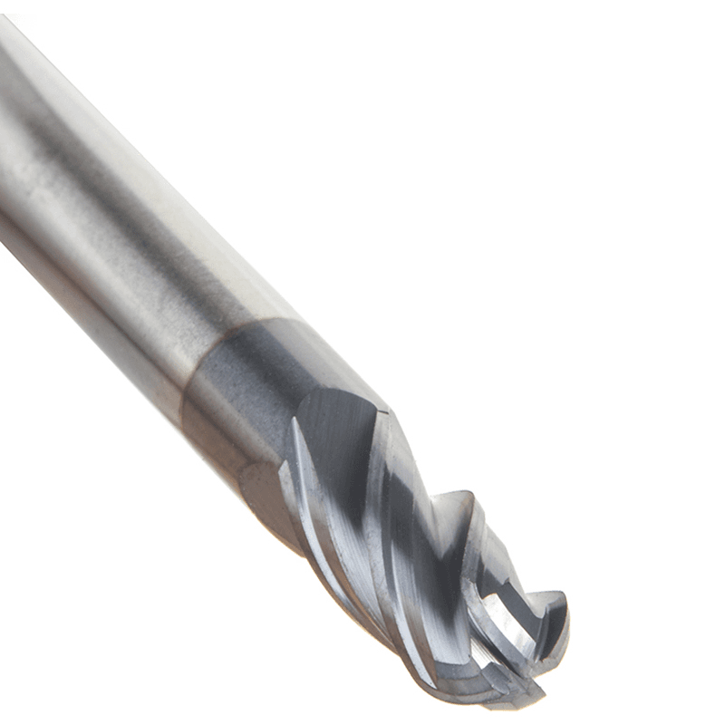 1/4" Dia x 1/2" High Performance Solid Carbide CNC Steel, Helix Spiral Ball Nose with AlTiN Coating 4-Flute, 1/4" Shank, 2" Long Up-Cut Router Bit, /End Mill Alt 4 - Image