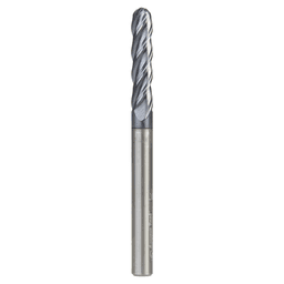 1/4" Dia x 1-1/8" High Performance Solid Carbide CNC Steel, Helix Spiral Ball Nose with AlTiN Coating 4-Flute, 1/4" Shank, 3" Long Up-Cut Router Bit, /End Mill Main - Image