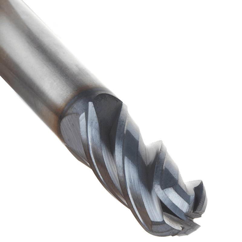3/8" Dia x 7/8" High Performance Solid Carbide CNC Steel, Helix Spiral Ball Nose with AlTiN Coating 4-Flute, 3/8 Shank, 2-1/2" Long Up-Cut Router Bit, /End Mill Alt 4 - Image