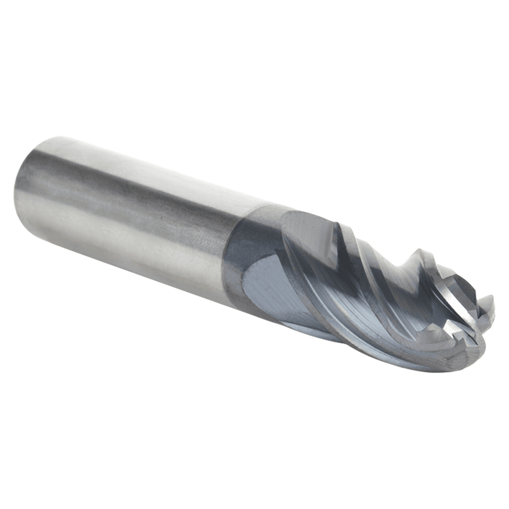 1/2" Dia x 1" High Performance Solid Carbide CNC Steel, Helix Spiral Ball Nose with AlTiN Coating 4-Flute, 1/2" Shank x 3" Long Up-Cut Router Bit, /End Mill Alt 3 - Image