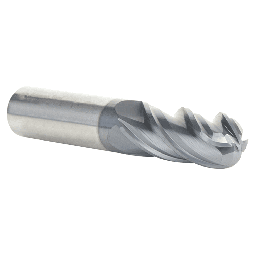 1/2" Dia x 1-1/4" High Performance Solid Carbide CNC Steel, Helix Spiral Ball Nose with AlTiN Coating 4-Flute, 1/2" Shank, 3" Long Up-Cut Router Bit, /End Mill Alt 3 - Image