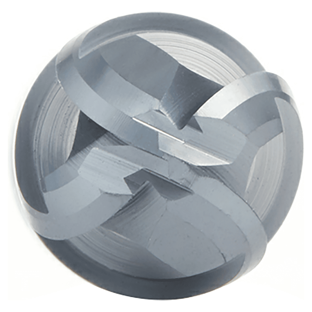 1/2" Dia x 1-1/4" High Performance Solid Carbide CNC Steel, Helix Spiral Ball Nose with AlTiN Coating 4-Flute, 1/2" Shank, 3" Long Up-Cut Router Bit, /End Mill Alt 4 - Image