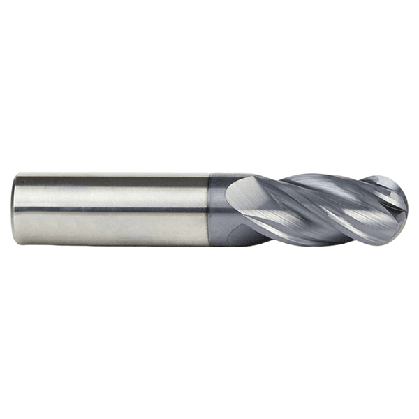 3/4" Dia x 1-1/2" High Performance Solid Carbide CNC Steel Helix Spiral Ball Nose Long Up-Cut Router Bit/End Mill, 4-Flute, 3/4" Shank Alt 1 - Image