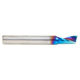 1/4" x 1/2" Spektra Extreme Tool Life Coated Up-Cut 'O' Plastic Cutting CNC Spiral Router Bit, 1-Flute, 1/4" Shank Alt 2 - Image