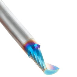 1/4" x 1/2" Spektra Extreme Tool Life Coated Up-Cut 'O' Plastic Cutting CNC Spiral Router Bit, 1-Flute, 1/4" Shank Alt 4 - Image