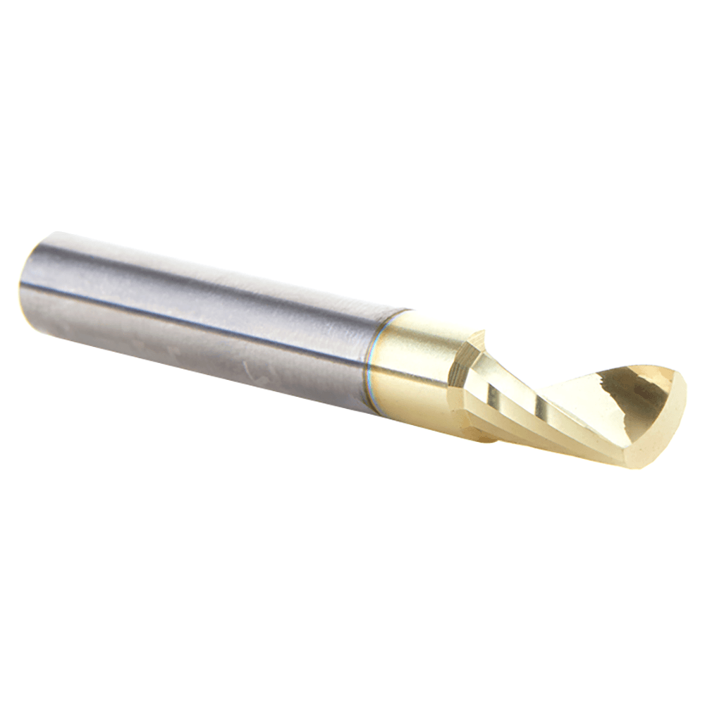 1/4" x 2" x 1/2" Up-Cut 'O' Aluminum Cutting CNC Spiral Router Bit, 1-Flute, 1/4" shank Alt 3 - Image