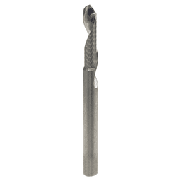 1/8" Dia x 1/2" Solid Carbide CNC Spiral 'O' Single Flute Ball Nose, Plastic Cutting, 1/8" Shank, Up-Cut Design Router Bit Alt 1 - Image