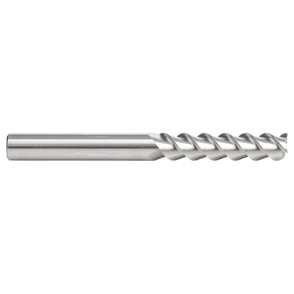 10mm x 45mm 55° CNC Solid Carbide Aluminum/Acrylic Cutting Helix End Mill Bit, 3-Flute, 10mm Shank Alt 2 - Image