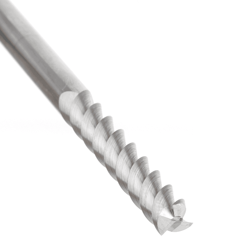 6mm x 35mm 55° CNC Solid Carbide Aluminum/Acrylic Cutting Helix End Mill Bit, 3-Flute, 6mm Shank Alt 5 - Image