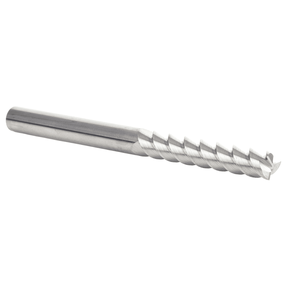 8mm x 45mm 55° CNC Solid Carbide Aluminum/Acrylic Cutting Helix End Mill Bit, 3-Flute, 8mm Shank Alt 3 - Image