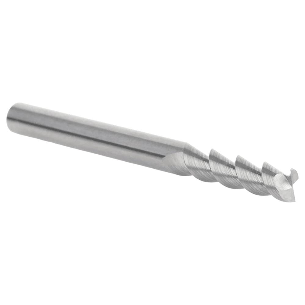 1/8" x 1/2" 55° CNC Solid Carbide Aluminum/Acrylic Cutting Helix End Mill Bit, 2-Flute, 1/8" Shank Alt 3 - Image