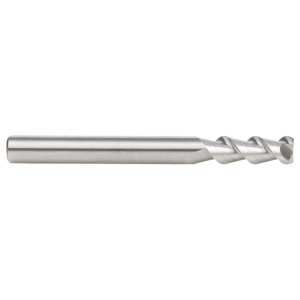 CNC 1/4" x 3/4" 55° Solid Carbide Aluminum/Acrylic Cutting Helix End Mill Bit, 2-Flute, 1/4" Shank Alt 2 - Image